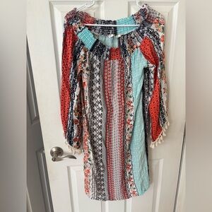 Hippie Multicolor Bohemian Patchwork Dress‎